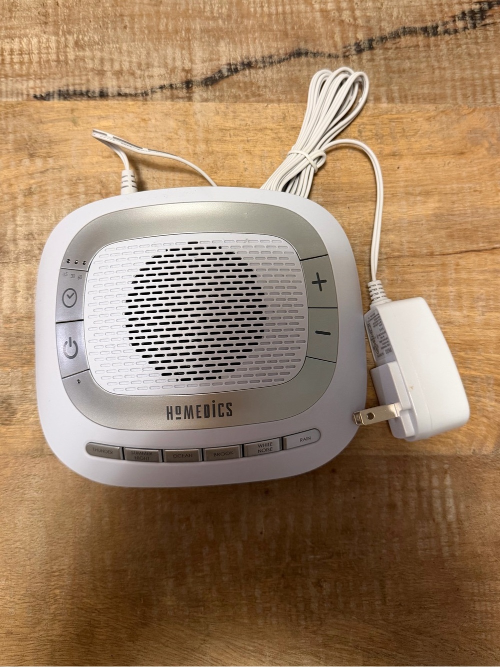 Homedics White and Silver Portable Sound Machine